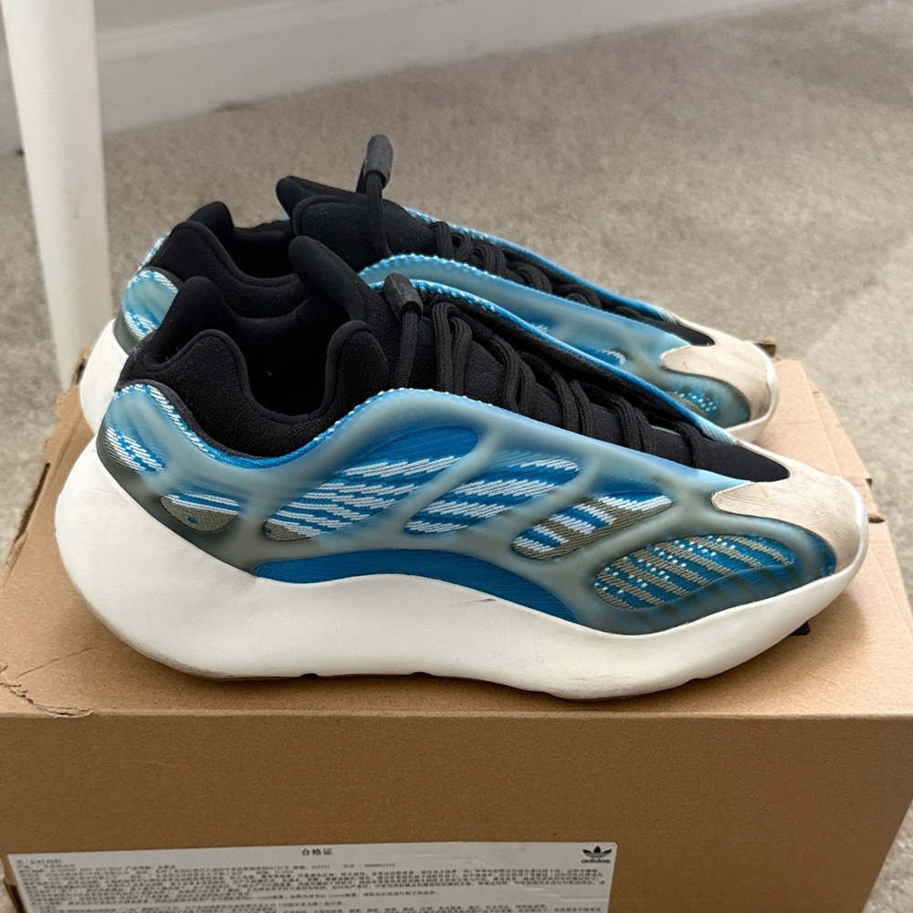 Yeezy Foam Runner-Style Sneakers in Blue, Black, White